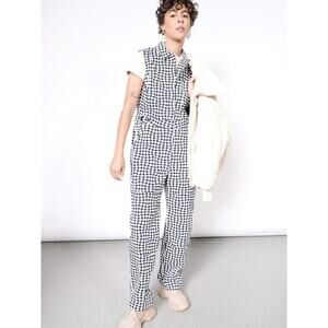 Wildfang The Essential Sleeveless High Waisted Coverall Large Jumper Jumpsuit